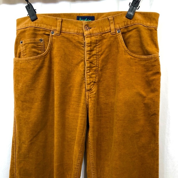 Boden Velour Velvet Trouser Pants Brown Buttonfly Womens Size 34 R - Picture 3 of 16